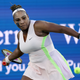 Serena Williams returns a shot to Emma Raducanu of Great Britain during the Western & Southern Open at Lindner Family Tennis Center on August 16, 2022 in Mason, Ohio. (Photo by Matthew Stockman/Getty Images)